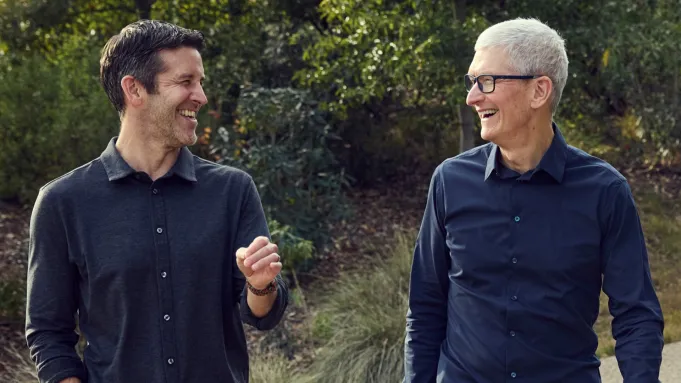 John Ternus and Tim Cook